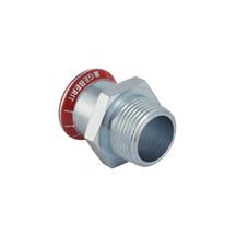 Geberit Mapress Carbon Steel Adaptor with Male Thread 15mm x 1/2"